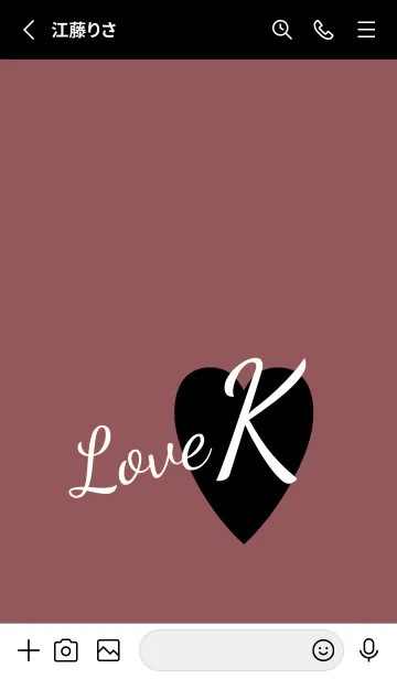 [LINE着せ替え] ラブ イニシャル ”K” 15の画像2