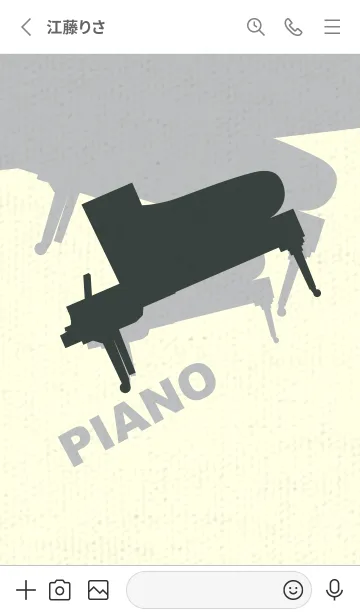 [LINE着せ替え] Piano CLR オフブラックの画像2