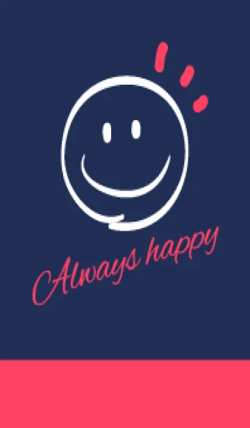 [LINE着せ替え] Always happy -Navy&Red 2-の画像1