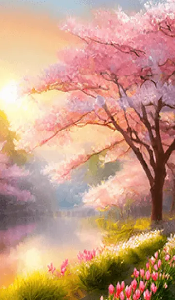 [LINE着せ替え] 優美な春の風景の着せかえ(Spring-325)の画像1