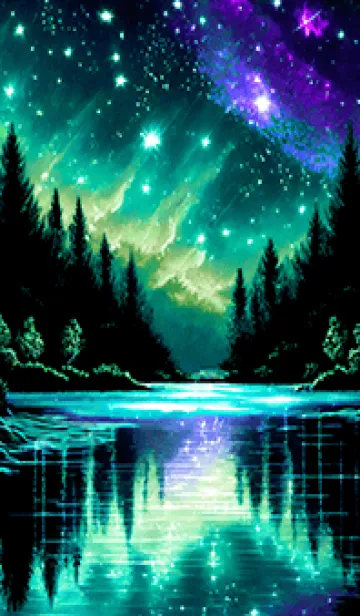 [LINE着せ替え] 綺麗な星空の夜景着せかえ#690の画像1