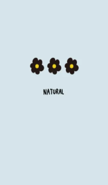 [LINE着せ替え] 花3輪 黒27の画像1