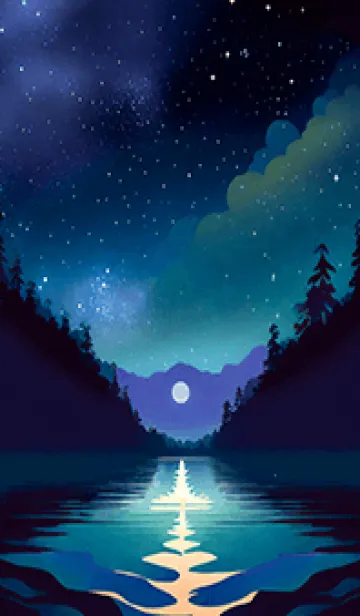 [LINE着せ替え] 綺麗な星空の夜景着せかえ#692の画像1