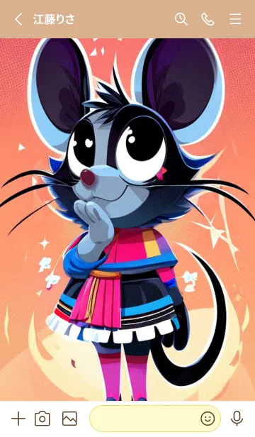 [LINE着せ替え] 快適な良い一日 可愛い小さなマウス clpMlの画像2