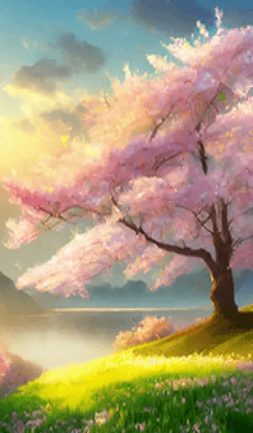 [LINE着せ替え] 優美な春の風景の着せかえ(Spring-331)の画像1