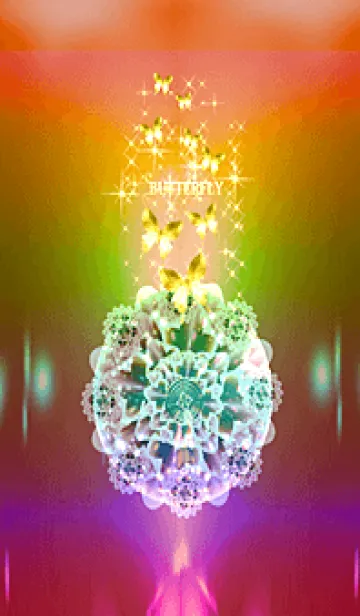 [LINE着せ替え] 水晶花♡幸運を呼び込む八蝶*199の画像1