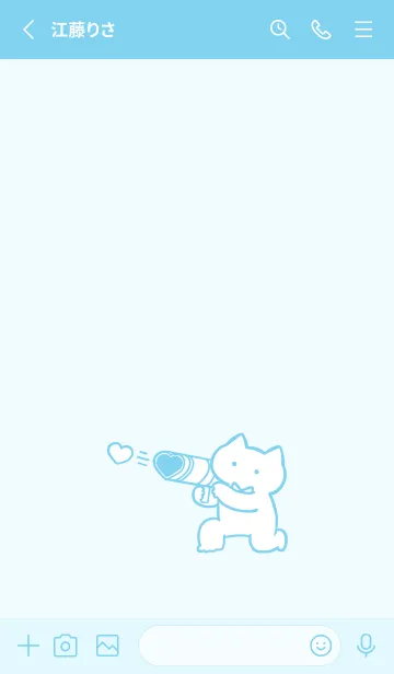 [LINE着せ替え] 推しねこ(blue07)の画像2