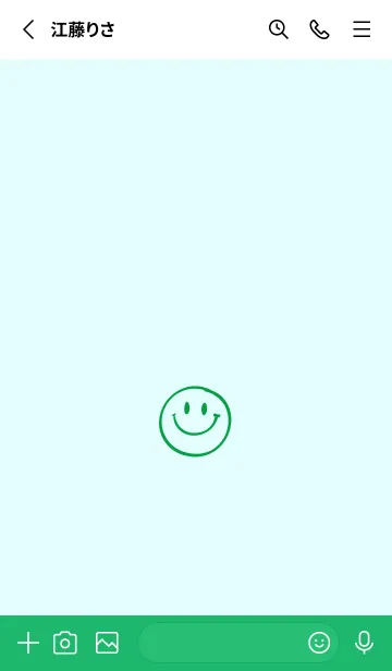 [LINE着せ替え] シンプル ミニ スマイル 140の画像2