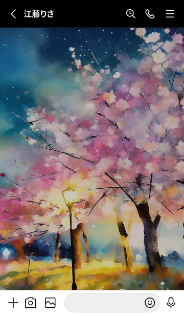 [LINE着せ替え] 美しい夜桜の着せかえ#565の画像2