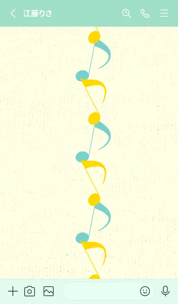 [LINE着せ替え] 八分音符1 黄色の画像2