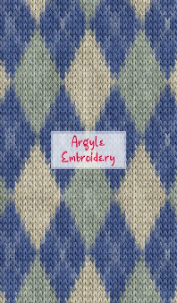 [LINE着せ替え] Argyle Embroidery 74の画像1