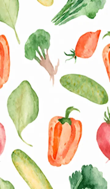 [LINE着せ替え] 【シンプル】お野菜の着せかえ#418の画像1