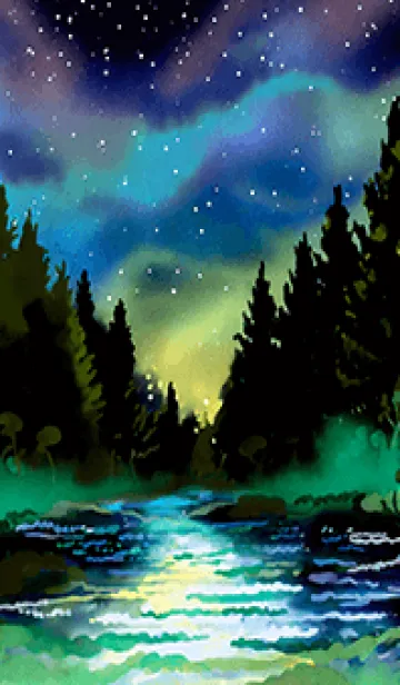 [LINE着せ替え] 綺麗な星空の夜景着せかえ#701の画像1