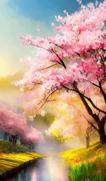 [LINE着せ替え] 優美な春の風景の着せかえ(Spring-337)の画像1