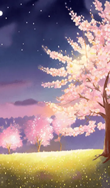 [LINE着せ替え] 美しい夜桜の着せかえ#569の画像1