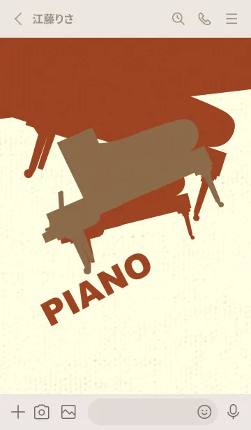 [LINE着せ替え] Piano CLR ブリックレッドの画像2