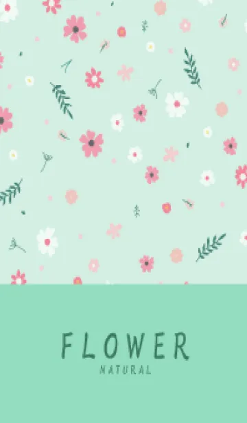 [LINE着せ替え] FLOWER MINT GREEN-NATURAL 10の画像1