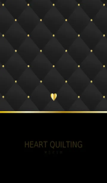 [LINE着せ替え] HEART QUILTING - GRAY BLACK 22の画像1