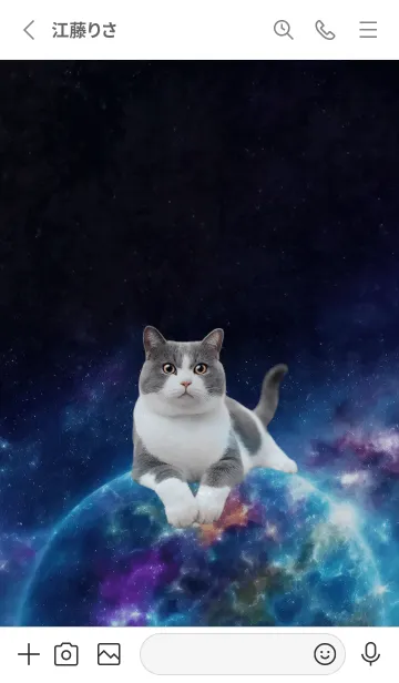 [LINE着せ替え] 【宇宙猫 Space Cat】惑星のねこの画像2