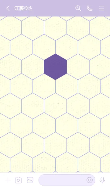 [LINE着せ替え] 六角形のきせかえ 菫色の画像2