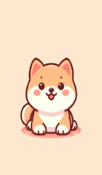 [LINE着せ替え] ふっくら柴犬の赤ちゃんの画像1