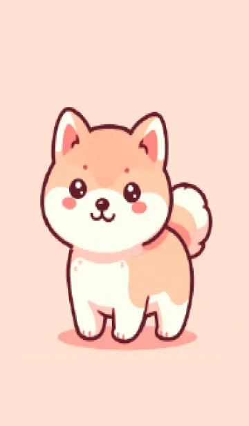 [LINE着せ替え] ふわふわ柴の子の画像1