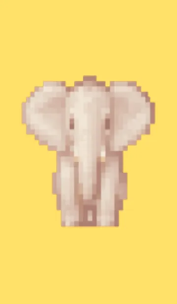 [LINE着せ替え] ゾウのドット絵のきせかえ Yellow 04の画像1