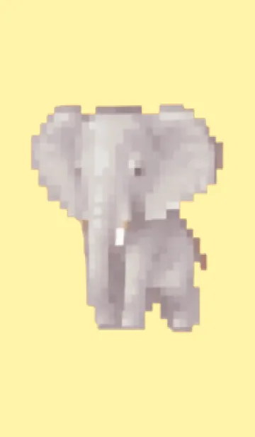 ゾウのドット絵のきせかえ Yellow 05の着せ替えメイン画像