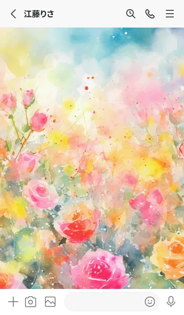 [LINE着せ替え] 薔薇(バラ)の花の着せかえ(R3670)の画像2