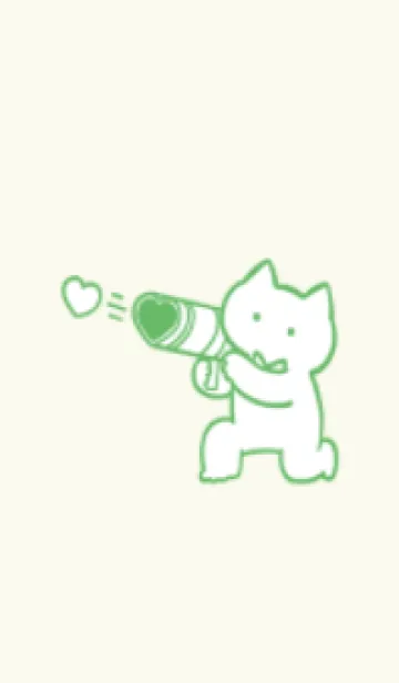 [LINE着せ替え] 推しねこ(green01)の画像1