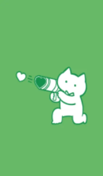 [LINE着せ替え] 推しねこ(green02)の画像1