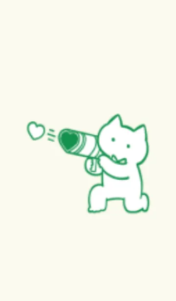 [LINE着せ替え] 推しねこ(green03)の画像1