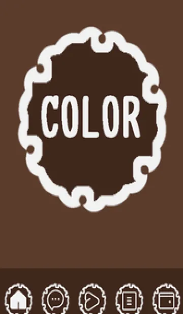 [LINE着せ替え] brown color G56の画像1