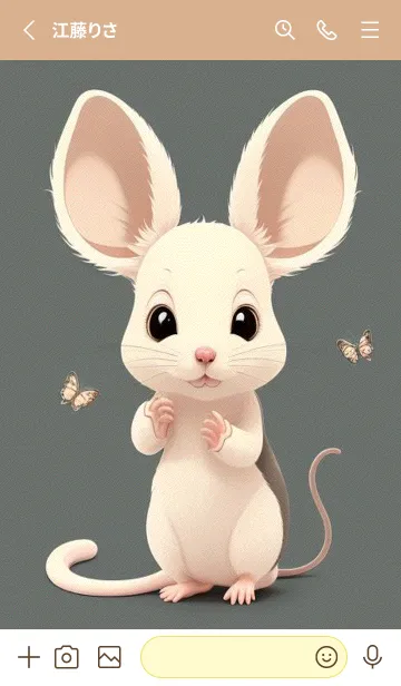 [LINE着せ替え] 快適な良い日 可愛い小さなマウス HQ8C7の画像2