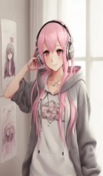 [LINE着せ替え] 快適な日 - 窓辺の少女と音楽 OWQS4の画像1