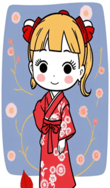 [LINE着せ替え] Q版 - 可愛な少女 a9IlPの画像1