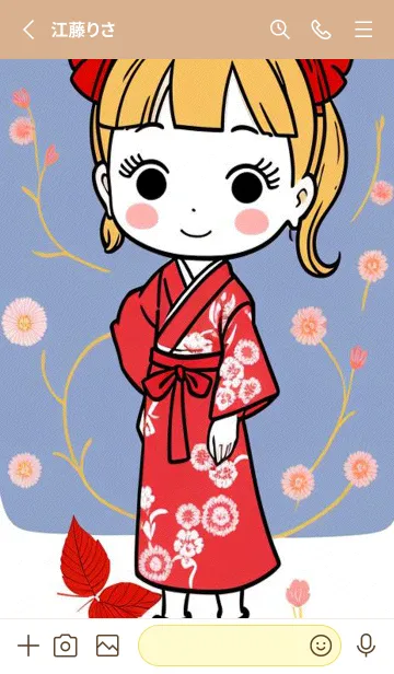 [LINE着せ替え] Q版 - 可愛な少女 a9IlPの画像2