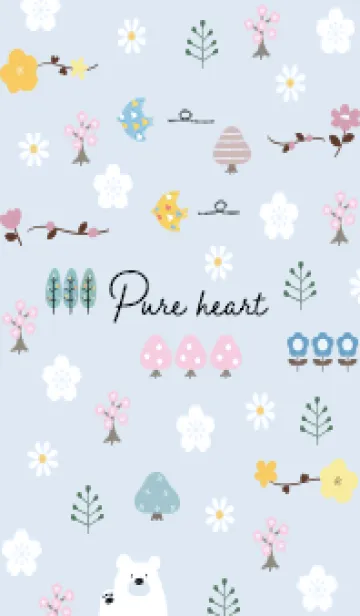 [LINE着せ替え] blue 白い桜15_1の画像1