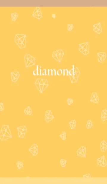 [LINE着せ替え] シンプルダイヤモンド 薄茶と黄色の画像1