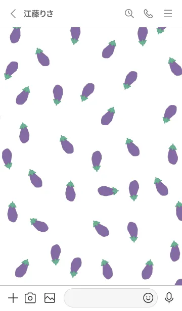 [LINE着せ替え] なす総柄の画像2