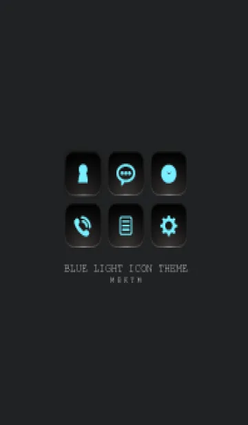 [LINE着せ替え] BLACK - BLUE LIGHT ICON THEME SWITCH 10の画像1