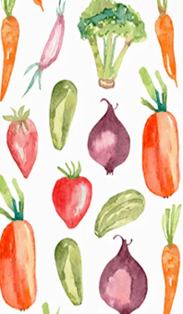 [LINE着せ替え] 【シンプル】お野菜の着せかえ#438の画像1