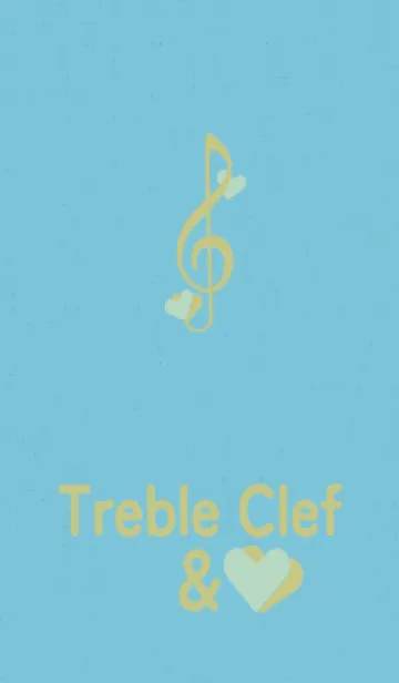 [LINE着せ替え] ト音記号＆♥ 水面の画像1