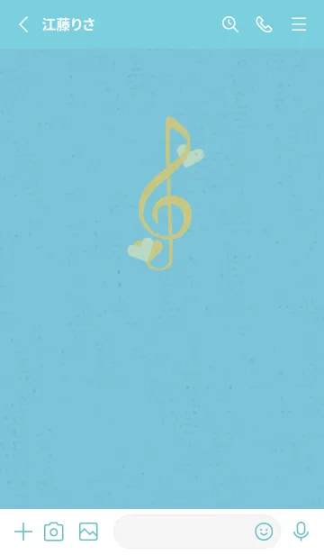 [LINE着せ替え] ト音記号＆♥ 水面の画像2