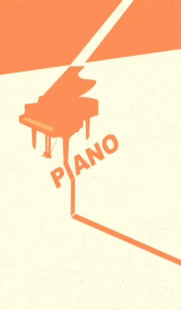 [LINE着せ替え] グランドピアノ  サンオレンジの画像1