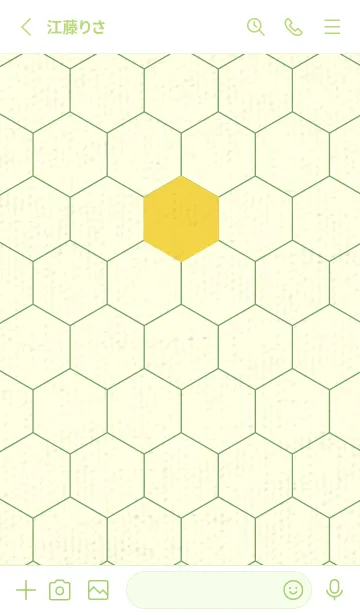 [LINE着せ替え] 六角形のきせかえ 黄水仙の画像2