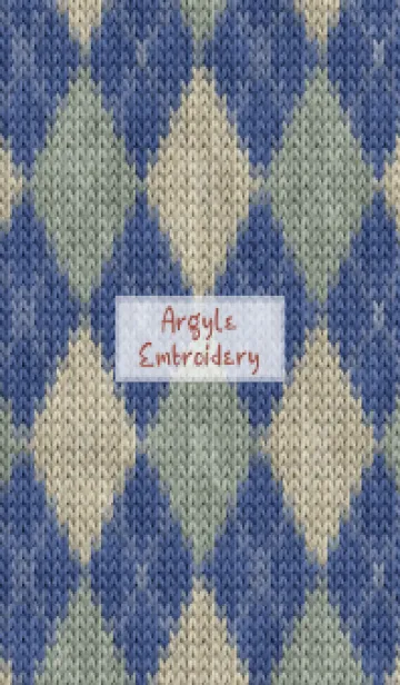 [LINE着せ替え] Argyle Embroidery 75の画像1