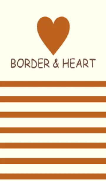 [LINE着せ替え] BORDER & HEART -CARAMEL-の画像1