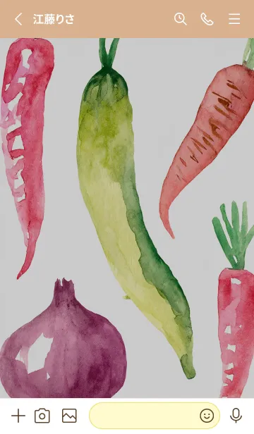 [LINE着せ替え] 【シンプル】お野菜の着せかえ#456の画像2