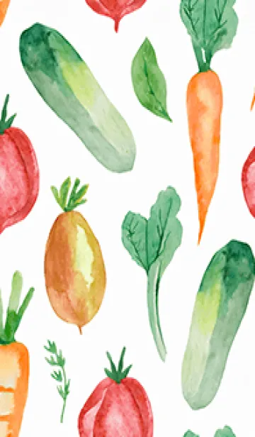 [LINE着せ替え] 【シンプル】お野菜の着せかえ#453の画像1